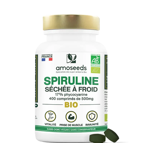 spiruline bio gelules bio gelules amoseeds specialiste des super aliments bio