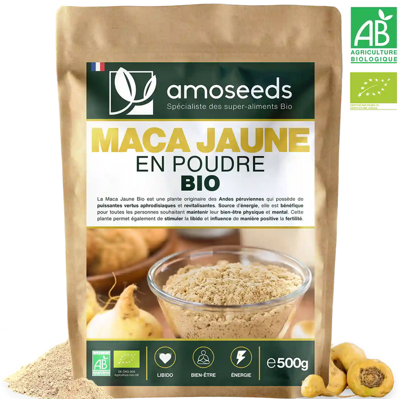 Graines de Chanvre Décortiquées Bio 500g - AMOSEEDS 