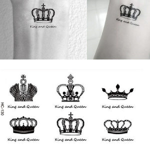 Waterproof Temporary Tattoo Sticker Royal Crowns Wrist Finger Fake