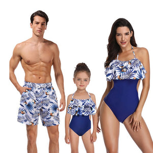 matching swimwear mum and son