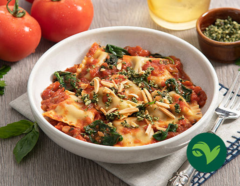 Roasted Mediterranean Vegetable Ravioli available on the Doctor's prescribed weight loss meal program