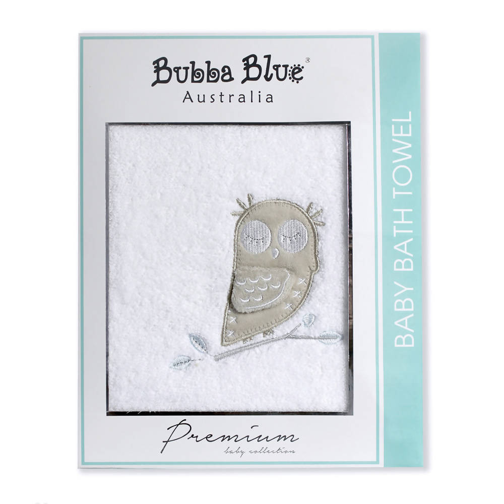 Bubba Blue Mod The Owl Velour Hooded Towel - WERONE