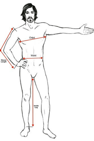 man suit measuring method