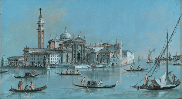 View of San Giorgio Maggiore by Giacomo Guardi. Circa 1804-1828
