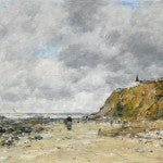 Le Rivage de Villerville, Maree Basse, by Eugene Boudin