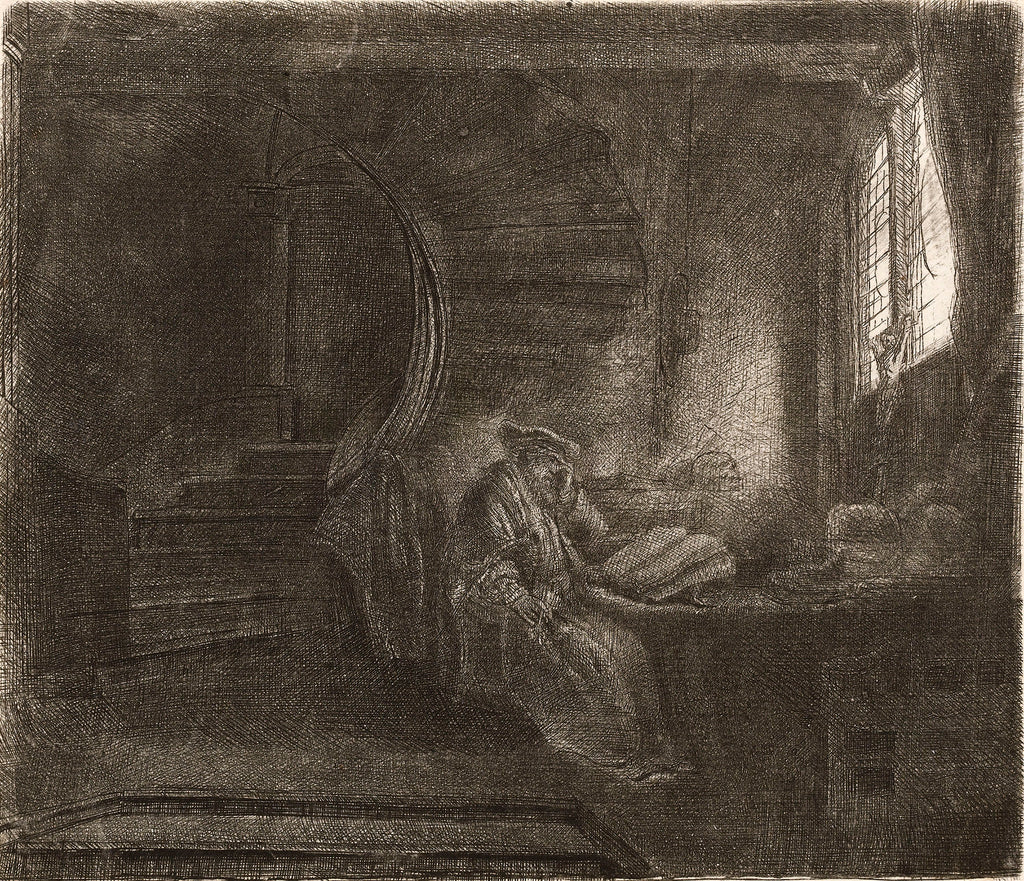 Saint Jerome in a Dark Chamber. Circa 1642.