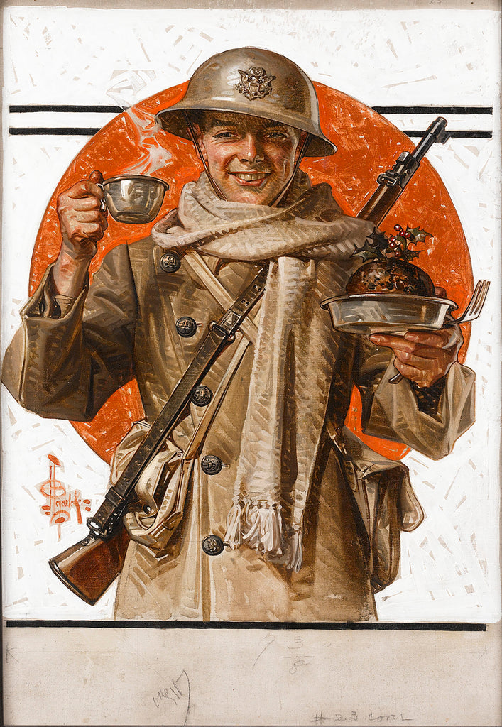 A Soldier’s Thanksgiving by J.C. Leyendecker, Saturday Evening Post cover, December 8, 1917