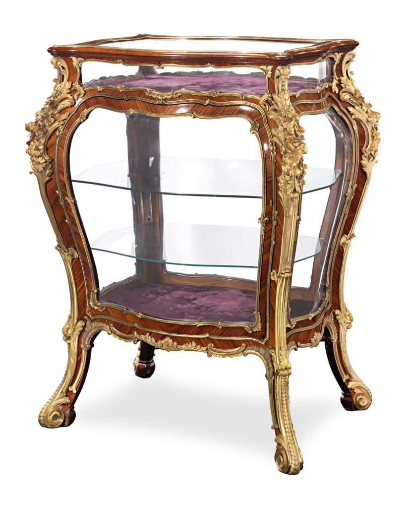 Louis XV-Style Tulipwood Vitrine