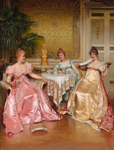 Afternoon Tea for Three by Charles-Joseph-Frédéric Soulacroix.