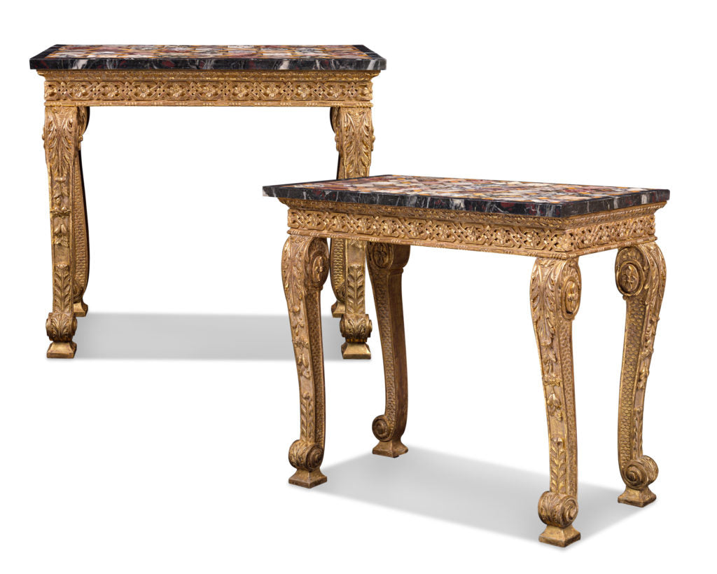 The Pietre Dure Console Tables.