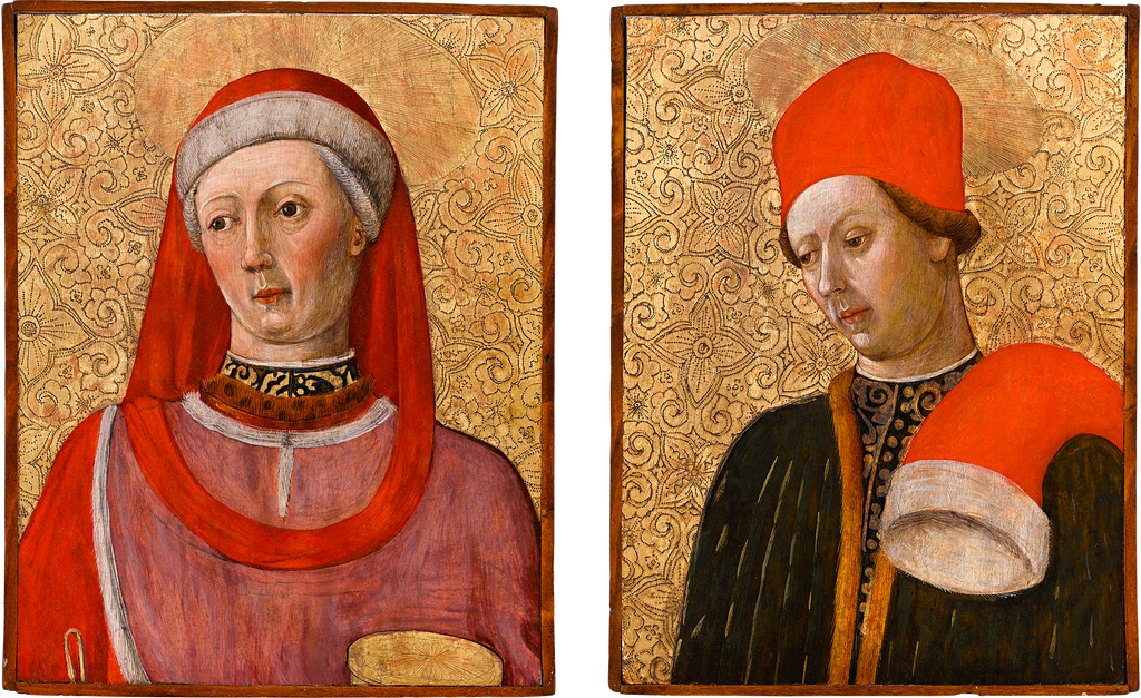 Saint Cosmas and Saint Damian attributed to Bonifacio Bembo, circa 1454-1458