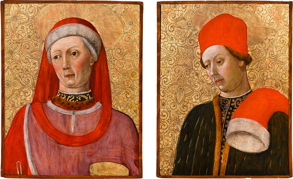 Saint Cosmas and Saint Damian attributed to Bonifacio Bembo. Circa 1454-1458. M.S. Rau (New Orleans)