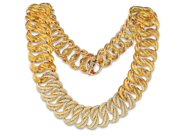 Henry Dunay Gold and Diamond Necklace. M.S. Rau.