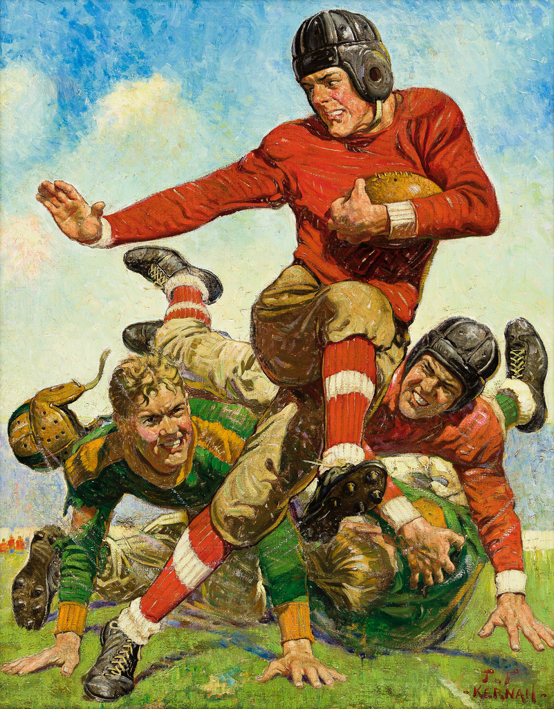 College Football by Joseph Francis Kernan, Saturday Evening Post cover, October 15, 1932