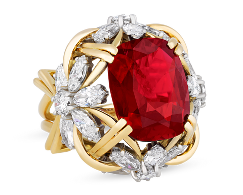 Ruby Ring designed by Jean Schlumberger for Tiffany & Co., 11.71 Carats.