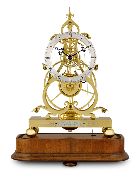 Skeleton Clock by James Condliff, English, circa 1860.