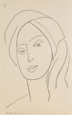Tête au turban by Henri Matisse. Circa 1946.