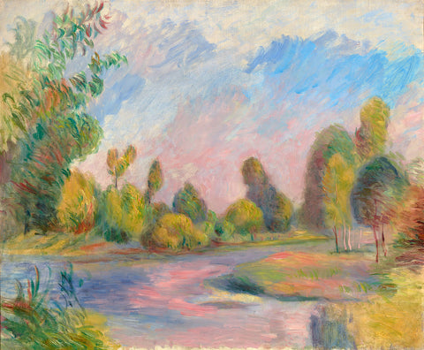Au bord de la rivière by Pierre-Auguste Renoir. Circa 1896.
