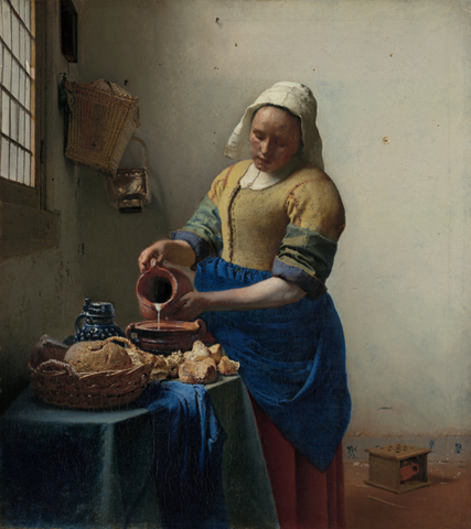 The Milkmaid by Johannes Vermeer. Source.