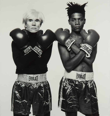Andy Warhol and Jean-Michel Basquiat by Michael Halsband. 1985.