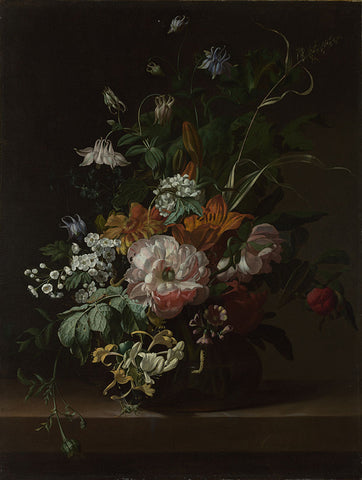 Flowers in a Vase by Rachel Ruysch. Source.