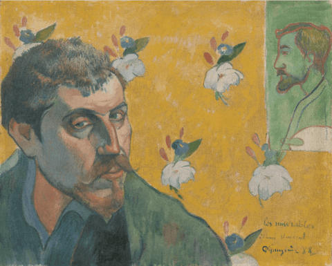 Self-portrait for Vincent van Gogh by Paul Gauguin. 1888.