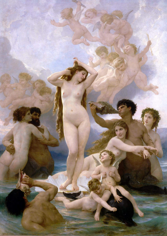 The Birth of Venus by William-Adolphe Bouguereau. 1879. Oil on canvas. Musée d’Orsay, Paris.