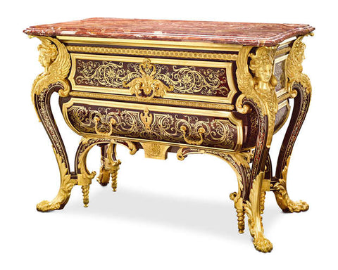 The Royal Boulle Marquetry Commode by Blake.  Circa 1820. M.S. Rau. 