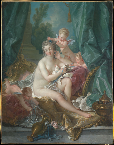 The Toilette of Venus by François Boucher. 1751. Oil on canvas. The Metropolitan Museum of Art, New York.