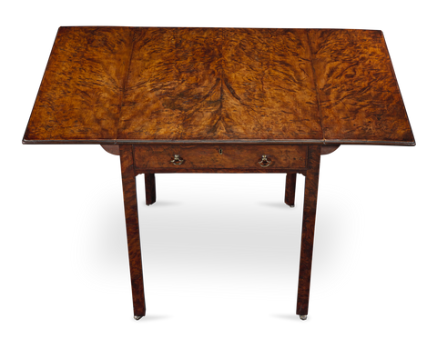 Thomas Chippendale Burr Yew Pembroke Table. Circa 1760. M.S. Rau (Sold).