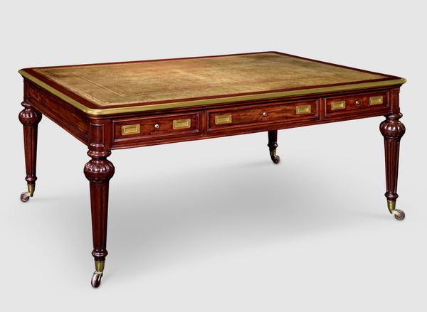 Victorian Library Table by Holland & Sons. Circa 1850. M.S. Rau, New Orleans.