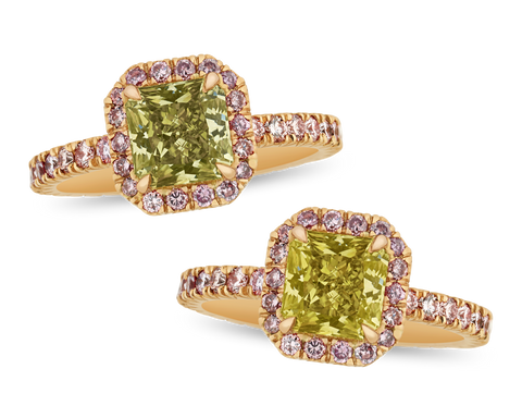 Chameleon Diamond Ring, 1.29 Carats. M.S. Rau.