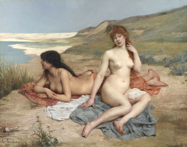 Baigneuses by Louis-Joseph Courtat. Dated 1885. M.S. Rau, New Orleans.