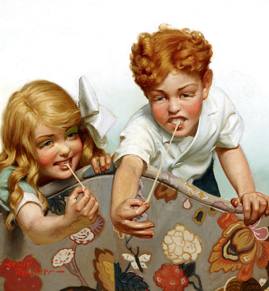 Gum Kids by Leslie Thrasher, Liberty Magazine cover, 1930. M.S. Rau. 