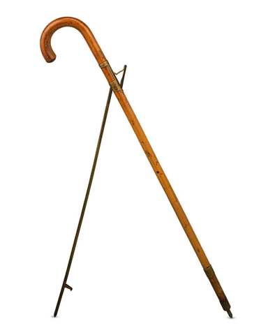 Sundial Walking Stick. 20th Century. M.S. Rau.