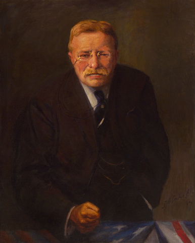 Portrait of Theodore Roosevelt by Joseph A. Imhof. 1917. M.S. Rau.