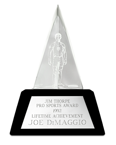 Joe DiMaggio’s Jim Thorpe Lifetime Achievement Award. 1992. M.S. Rau.