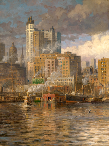 The Giant Cities, New York By Louis Aston Knight. 1905. M.S. Rau.