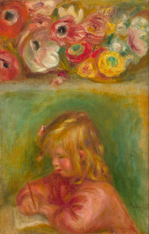 Portrait de Coco et Fleurs by Pierre-Auguste Renoir. Circa 1905. M.S. Rau.