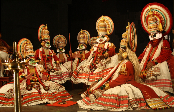 Kathakali one of classical theatre forms from Kerala, India. 2010. Source.