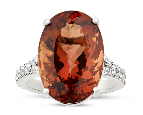 Imperial Topaz Ring, 15.61 Carats. M.S. Rau, New Orleans.