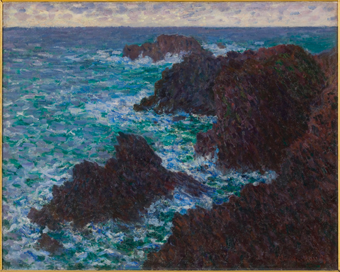 Les Rochers de Belle-Ile, la Côte sauvage by Claude Monet.