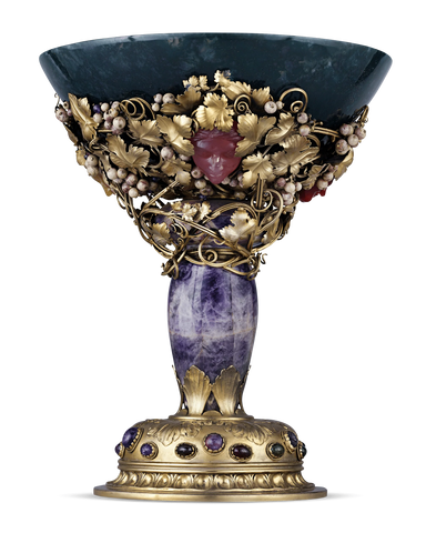 Italian Silver-Mounted Hardstone Centerpiece.