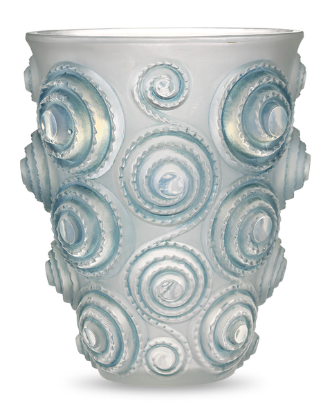 René Lalique Spirales Vase. Circa 1930. M.S. Rau