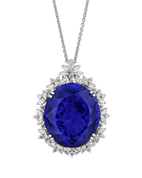 Tanzanite Pendant Necklace, 88.00 Carats