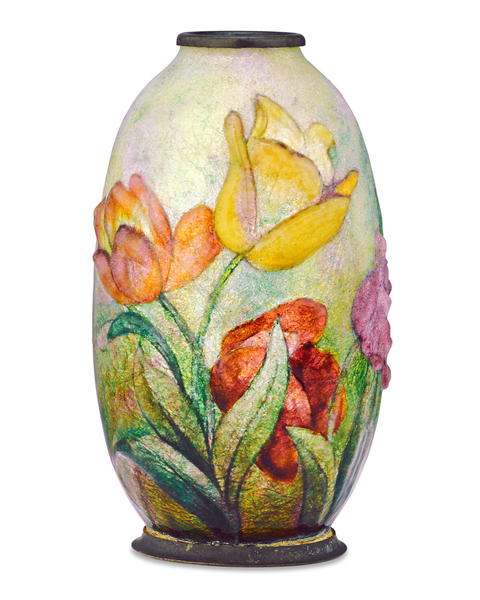 Camille Fauré Tulip Vase. Circa 1930. M.S. Rau