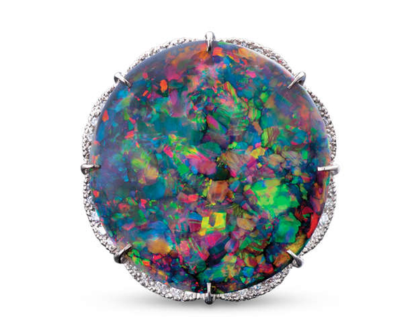 Lightning Ridge Black Opal Ring