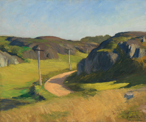 Road in Maine by Hopper. 1914. Whitney Museum of American Art.