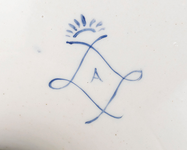Typical Sèvres marking from the Sevres Palace Porcelain Urns. 