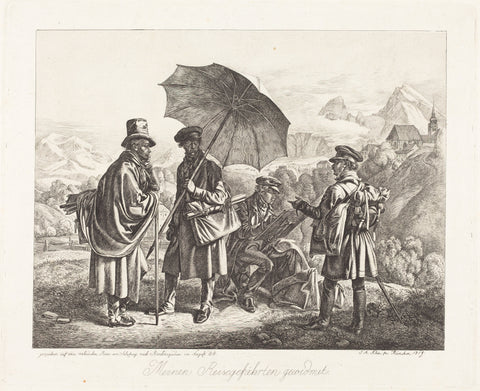 Painters on Their Travels (Die Maler auf der Reise). Circa 1819.